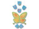 Folia Designpapier Block Blumen Farbig Motiv