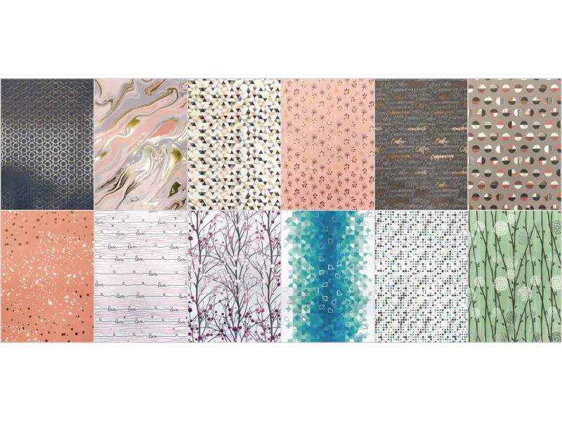 Folia Designpapier Hot foil 3 A4, 12 Blatt