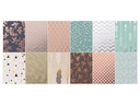 Folia Designpapier Hot foil Gold/Silber/Mint/Weiss