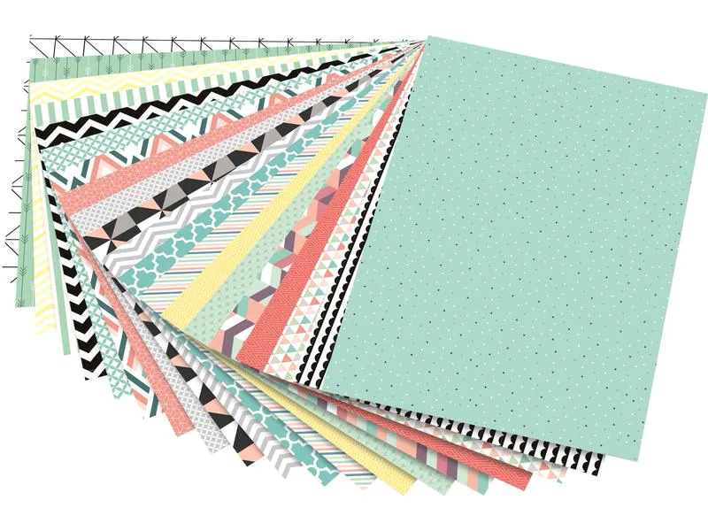 Folia Motivblock Geometrie Mehrfarbig