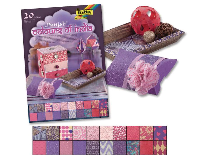 Folia Motivblock India Punjab Farbig assortiert