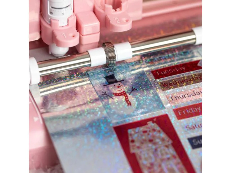 Silhouette Stickerpapier Holographic dots Silber