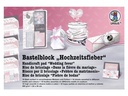 URSUS Bastelpapier 300 g/m2 18 Blatt, Rosa/Weiss, Hochzeit