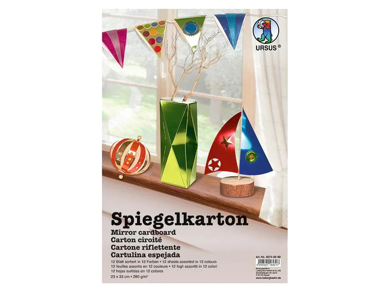 URSUS Bastelpapier Spiegelkarton 280 g/m2 23 x 33 cm