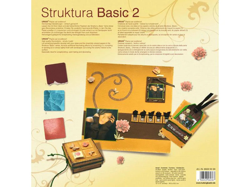 URSUS Fotokarton Basic 2, 30,5 x 30,5 cm, 20 Blatt