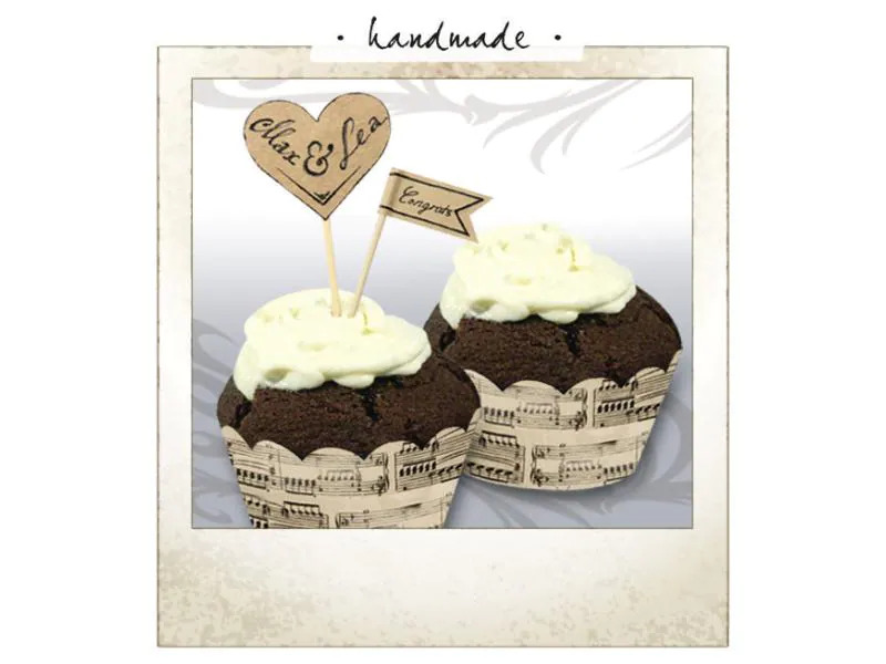 URSUS Papier-Set Fähnchen 16 Stück Braun
