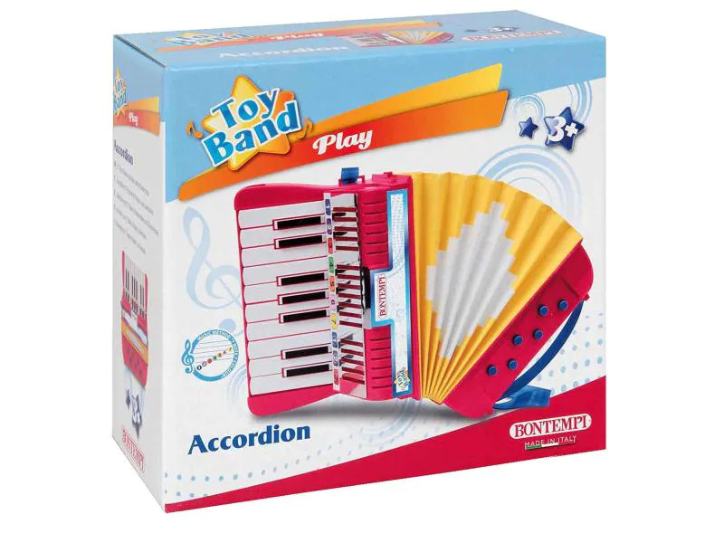 Bontempi Musikinstrument Akkordeon mit 17 Tasten C-E