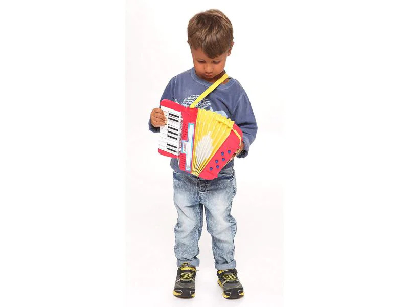 Bontempi Musikinstrument Akkordeon mit 17 Tasten C-E