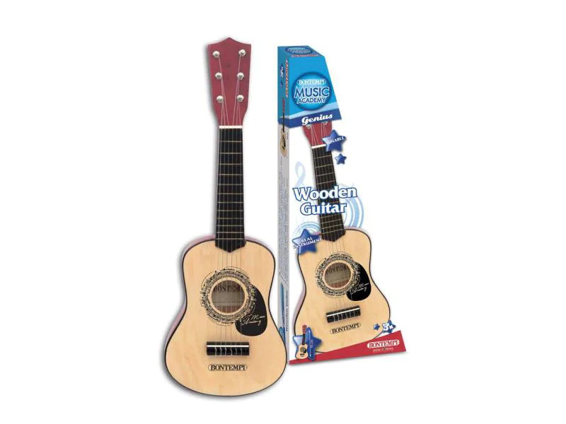Bontempi Musikinstrument Holzgitarre 6 Saiten