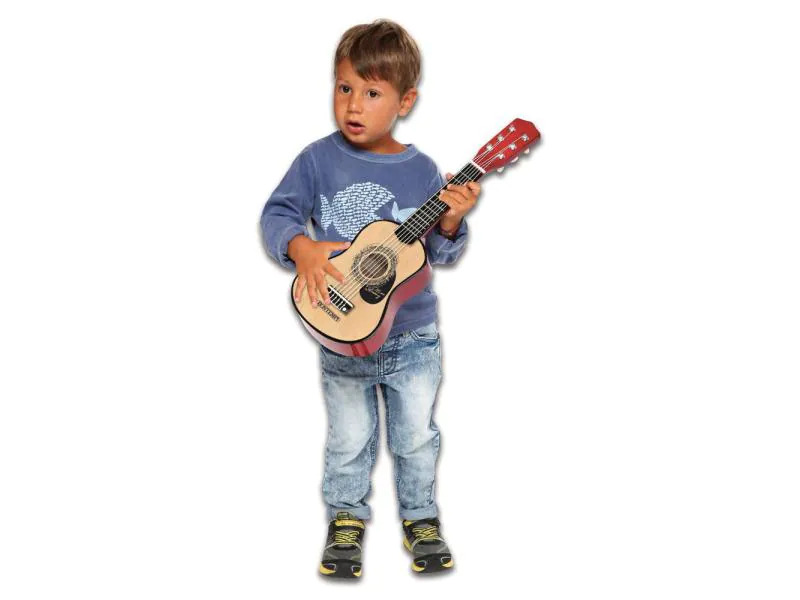 Bontempi Musikinstrument Holzgitarre 6 Saiten