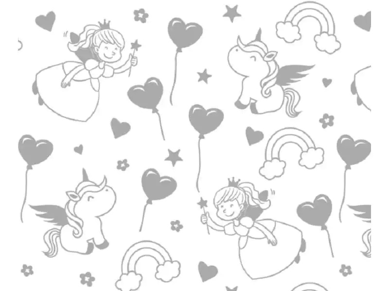 URSUS Zauberpapier 250 g/m2 10 Blatt, Weiss, Einhorn