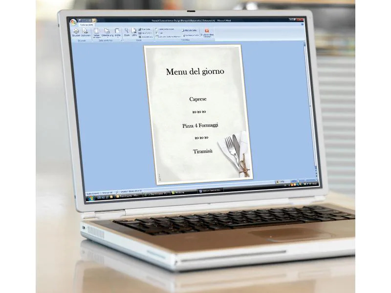 Sigel Motivpapier DP125 Menü Speisen, A4, 50 Blatt