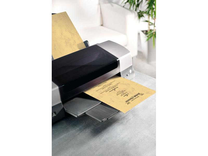 Sigel Motivpapier Marmor-Papier A4, 90 g, 100 Blatt, Sandbraun