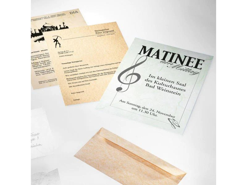 Sigel Perga Marmorpapier, Grau, A4, 100 Blatt