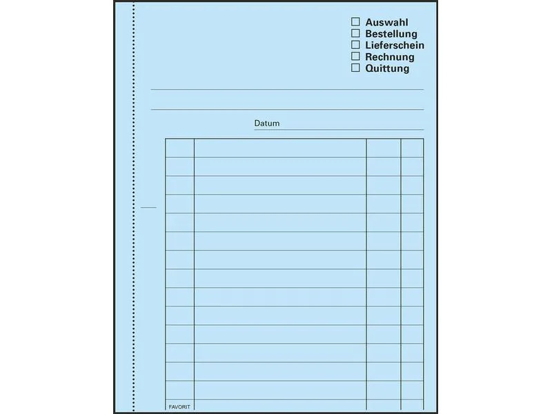 Favorit Durchschreibeblock 113 x 144 mm Mehrzweckbuch, 50 x 2 Blatt