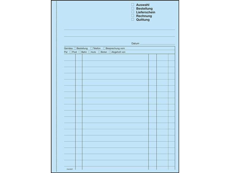 Favorit Durchschreibeblock 156 x 210 mm Mehrzweckbuch, 50 x 2 Blatt