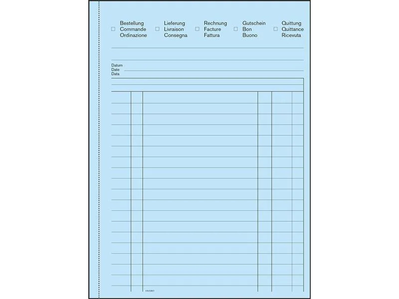 Favorit Durchschreibeblock 156 x 210 mm Mehrzweckbuch, 50 x 3 Blatt