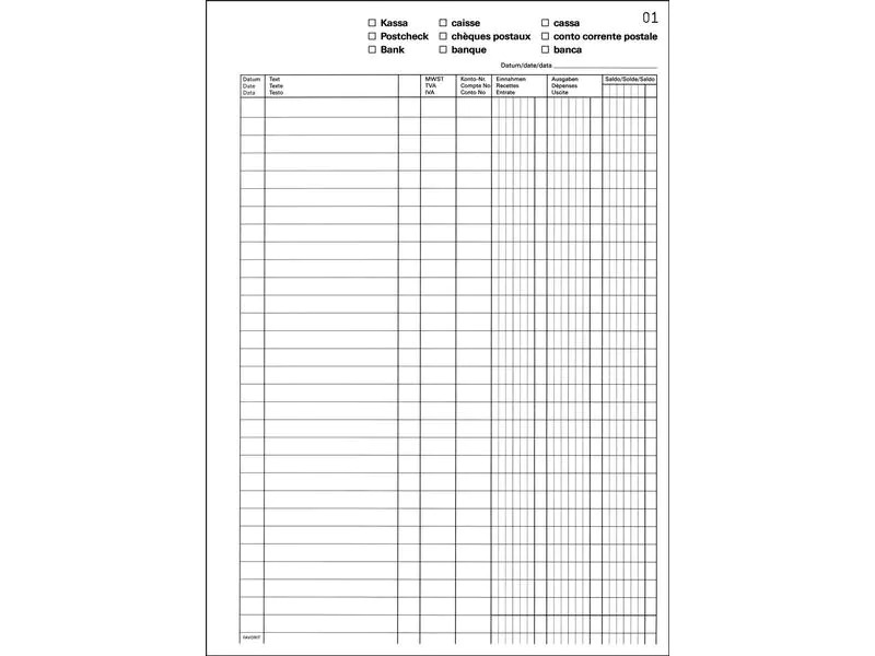 Favorit Durchschreibeblock 220 x 297 mm MWST, 50 x 2 Blatt
