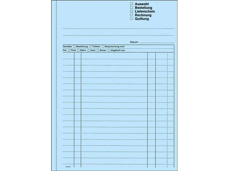 Favorit Durchschreibebuch A5 Mehrzweckbuch, Blau