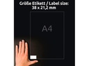 Avery Zweckform Hinweis-Etiketten Set 38 x 21.2 mm, 10 Blatt