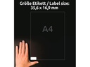 Avery Zweckform Hinweis-Etiketten Set Ø 35.6 x 16.9 mm, 10 Blatt