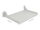 Delock Fachboden 1HE 150 mm x 215 mm, Grau