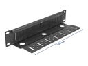 Delock Bürstenleiste 1 HE 10 Rack, Schwarz mit Kabelbefestigung