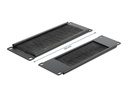 Delock Bürstenleiste 2HE 10 Rack, Schwarz