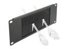 Delock Bürstenleiste 2HE 10 Rack, Schwarz