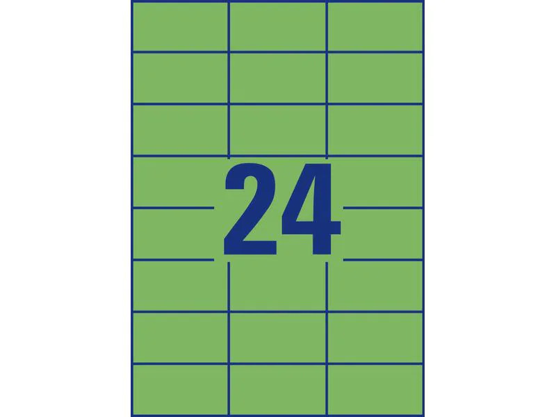 Avery Zweckform Universal-Etiketten 3450 70 x 37 mm, Grün