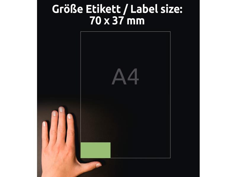 Avery Zweckform Universal-Etiketten 3450 70 x 37 mm, Grün
