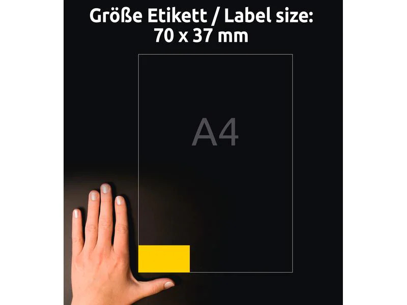 Avery Zweckform Universal-Etiketten 3451 70 x 37 mm, Gelb