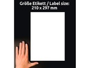Avery Zweckform Universal-Etiketten 6125 210 x 297 mm