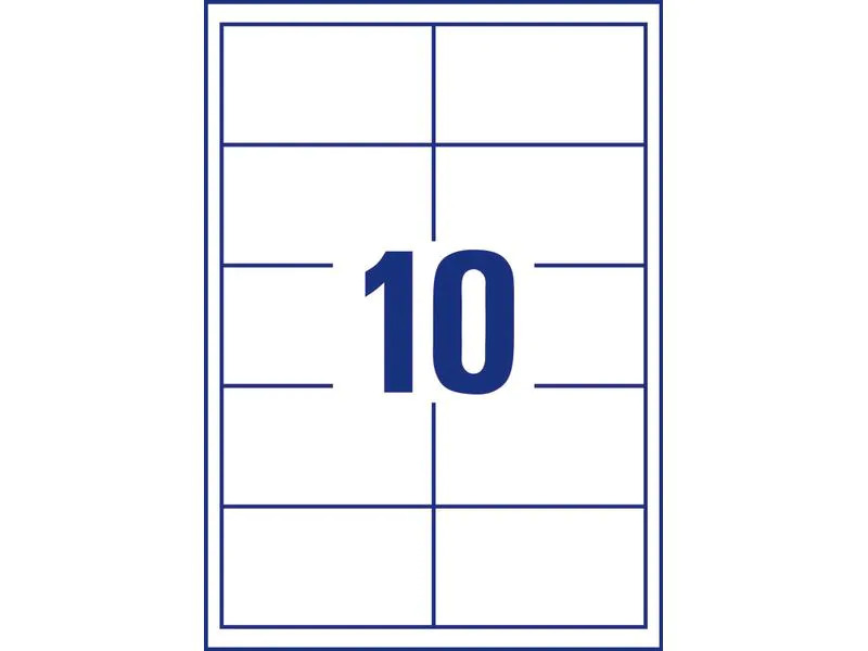 Avery Zweckform Universal-Etiketten A4 97 x 55 mm, 100 Blatt
