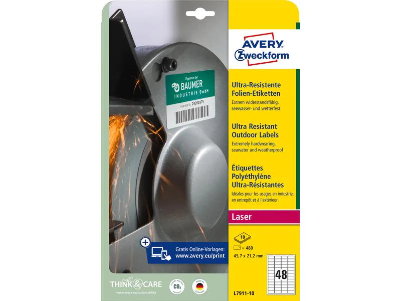 Avery Zweckform Universal-Etiketten L7911-10 45.7 x 21.2 mm