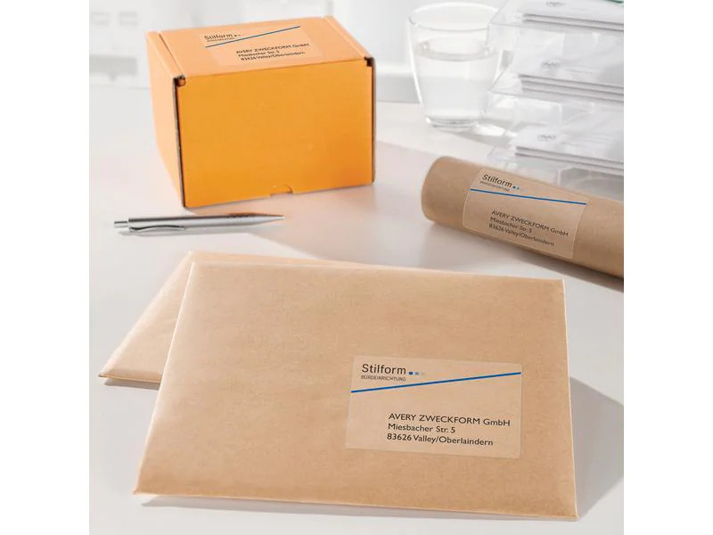 Avery Zweckform Versand-Etiketten 210 x 297 mm L7567 Transparent