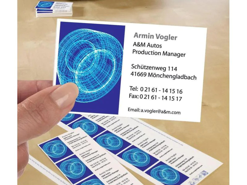 Avery Zweckform Visitenkarten-Etiketten Laser 85 x 54 mm 100 Stück