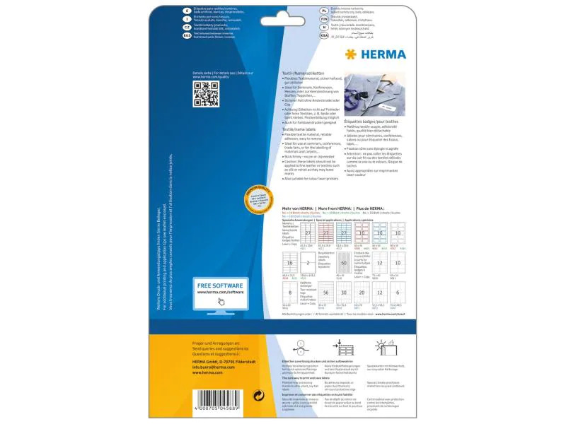 HERMA Namensetiketten 4588 88.9 x 33.8 mm, 160 Etiketten