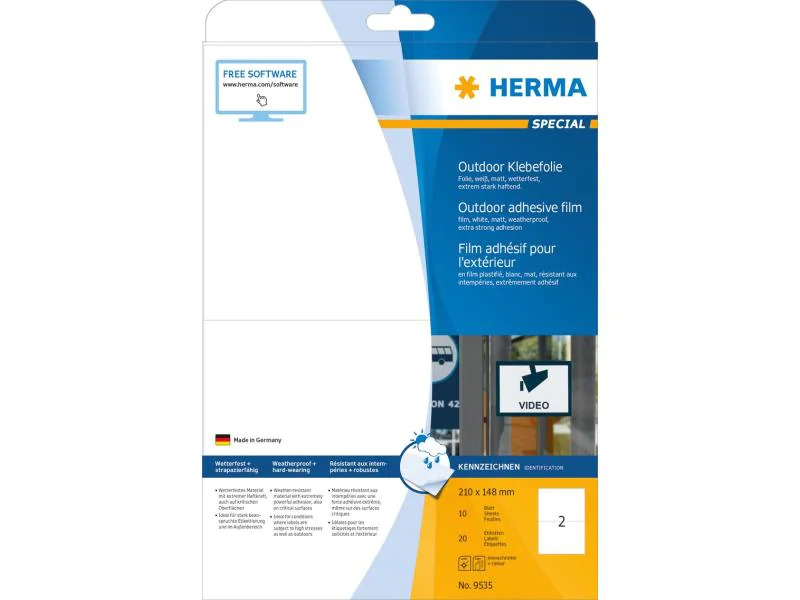HERMA Outdoor-Etiketten 9535 210 x 148 mm, 20 Etiketten