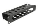Delock Kabelführungspanel 1HE 10 Rack, Schwarz