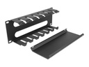 Delock Kabelführungspanel 1HE 10 Rack, Schwarz