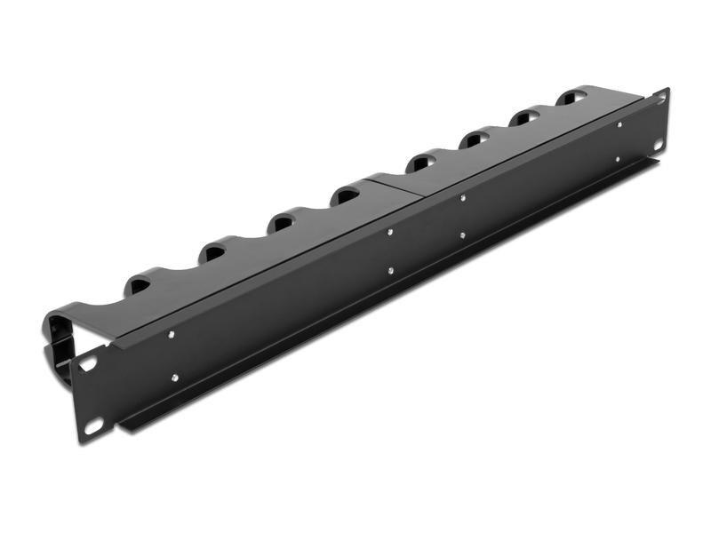 Delock Kabelführungspanel 1HE 19 Rack, Schwarz