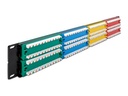 Delock Patchpanel 19 48 Port Cat.5e, 2HE, farbig