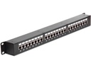 Delock Patchpanel 24 Port, Cat.6 STP 19-Rack Kupplung