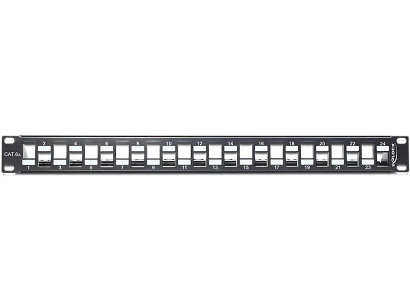 Delock Patchpanel 24 Port, Keystone 19-Rack versetzt
