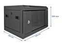 Delock Wandschrank 10 mit Glastür 10 / 4HE / Schwarz