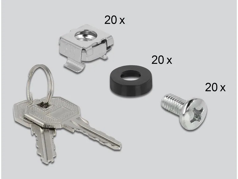 Delock Wandschrank 10 mit Glastür 10 / 4HE / Schwarz