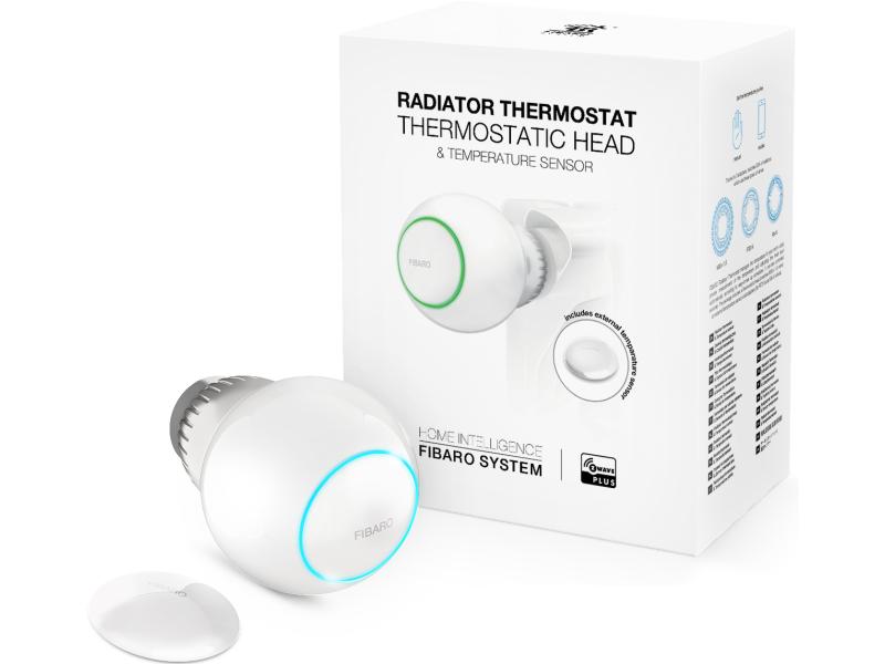 Fibaro Funk-Heizkörperthermostat Z-Wave mit Sensor