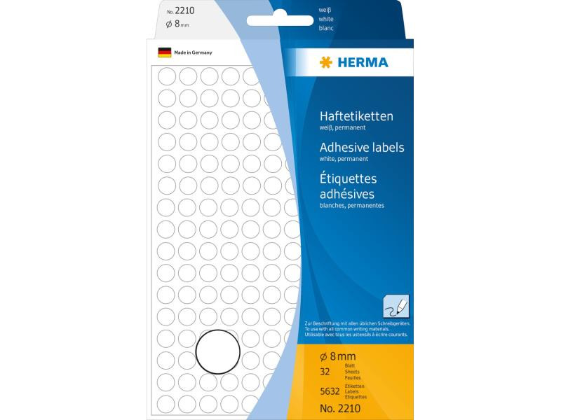 HERMA Vielzweck-Etiketten 2210 Weiss, 32 Blatt