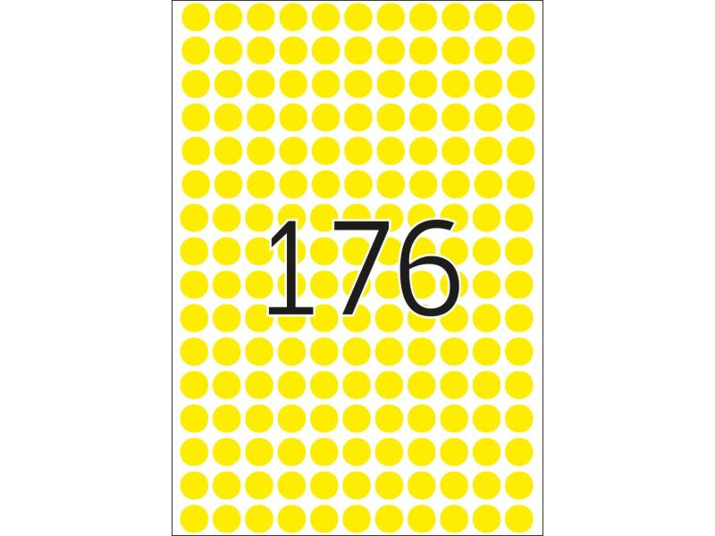 HERMA Vielzweck-Etiketten 2211 Gelb, 32 Blatt